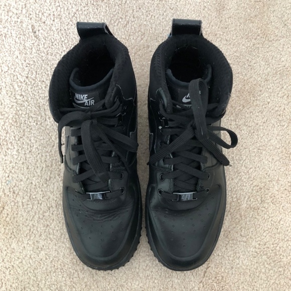 Nike Air Lunar Force 1 Black High Top Sneakers Size 7 Youth - Picture 5 of 13